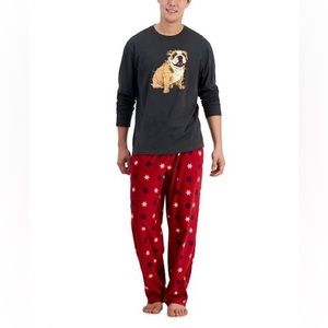 Christmas PJ Set - Festive Bulldog Puppy (S)